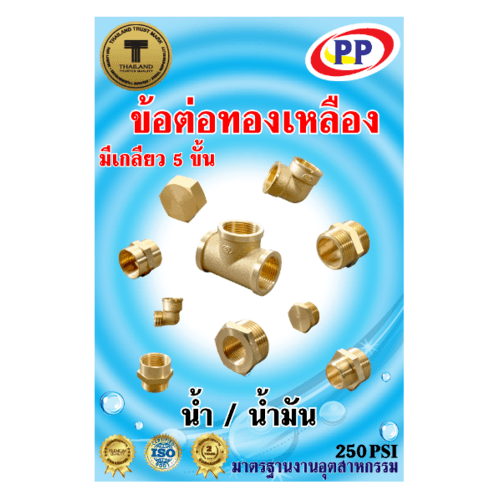 PP นิปเปิ้ลทองเหลือง ผผ. 1/2 รุ่น 300479