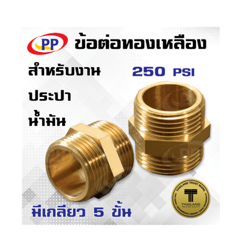 PP นิปเปิ้ลทองเหลือง ผผ. 1/2 รุ่น 300479
