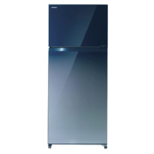 TOSHIBA ตู้เย็น 2 ประตู 21.8 คิว GR-AG66KA(GG) สีกระจกน้ำเงิน