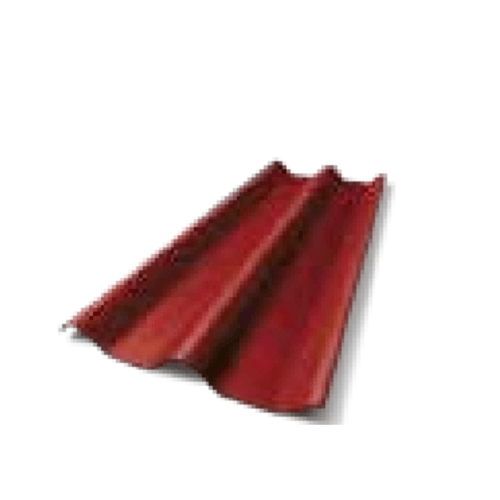 ตราเพชร กระเบื้องหลังคาลอนคู่ 0.5x50x150 ซม. สีแดงมั่งมี