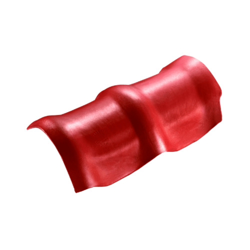ตราเพชร ครอบสันโค้ง 3 หัว กระเบื้องลอนคู่ ขนาด 26.5x49 ซม. สีแดงประกายเพชร