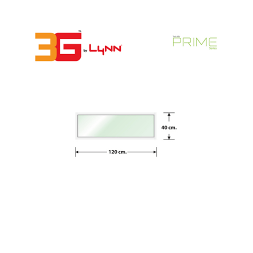 3G (PS) หน้าต่างอะลูมิเนียม ช่องแสง 120x40ซม. สีขาว