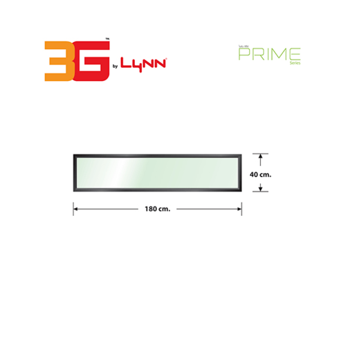 3G หน้าต่างอลูมิเนียมช่องแสงติดตาย (PS) 180x40ซม. Prime สีดำเงา