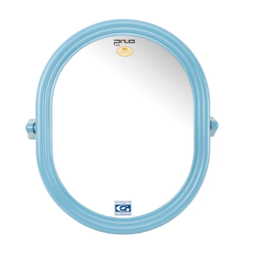 PIXO กระจกเงาพลาสติก ทรงรี รุ่น M 04 ขนาด 51x55.5 ซม. สีฟ้า