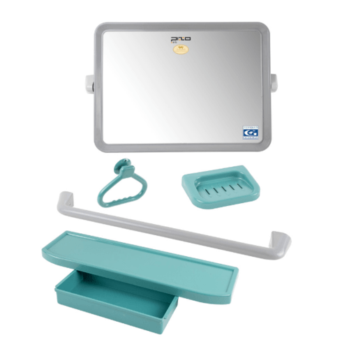 PIXO กระจกชุด5ชิ้น แบบเหลี่ยม MS010 สีเทา
