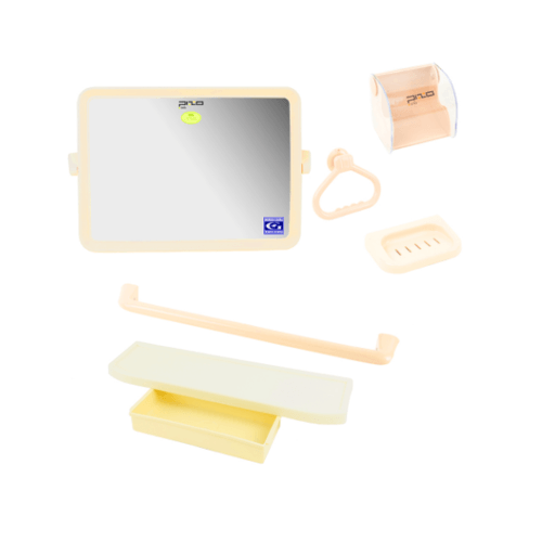 PIXO กระจกชุด6ชิ้น แบบเหลี่ยม MS013เนื้อ