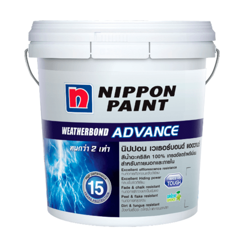 NIPPON สีน้ำอะคริลิกภายนอกนิปปอน เวทเทอร์บอรด์ แอดวาน เบส บี - สีขาว