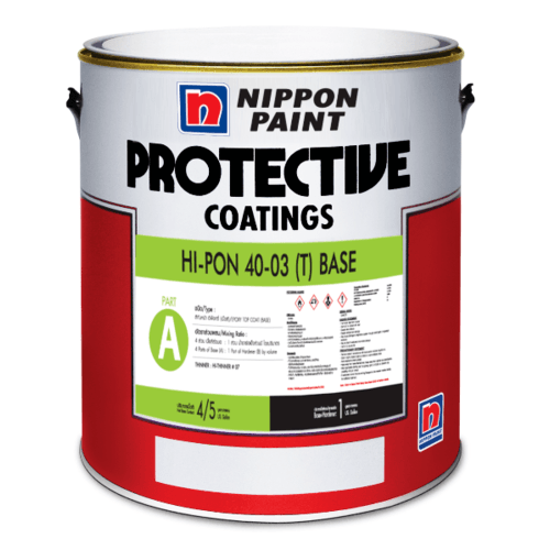 Nippon สีอุตสาหกรรม ขนาด 4/5 GAL HI-PON 40-03 ชุด A+B # RAL 5012