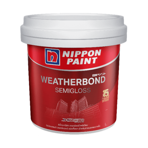 NIPPON สีน้ำอะคริลิกภายนอก เวเธอร์บอนด์ กึ่งเงา เบส D 9 ลิตร