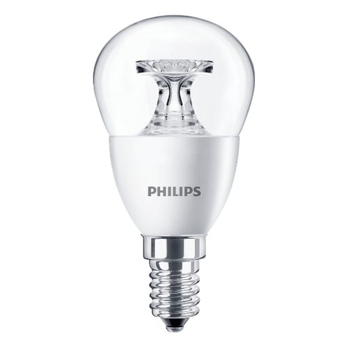 PHILIPS หลอดแอลอีดีทรงลัสเตอร์ใส 4-25 วัตต์ 2700K ขั้ว E14 ทรง P45 -