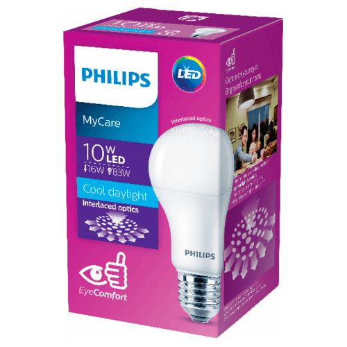 PHILIPS หลอดไฟแอลอีดี บัล์บ 10W ขั้ว E27 6500K แสงคูลเดย์ไลท์