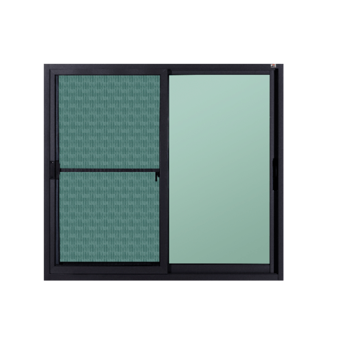 A PLUS SAHARA หน้าต่างอะลูมิเนียม บานเลื่อน SS 100x110ซม. สีเทาเข้ม พร้อมมุ้ง