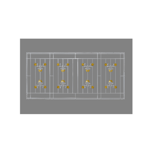 A-Plus เหล็กดัดลายดอกไม้จีน ขนาด2.40x1.10 m. W1004