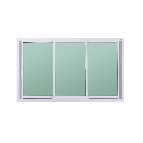 A-Plus หน้าต่างอลูมิเนียมบานเลื่อน SFS ขนาด 1.80 x 1.08 ม. Like-009 ไม่มีมุ้ง สีขาว