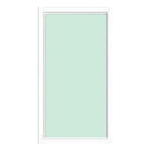 A-Plus ประตูช่องแสงอลูมิเนียม บานติดตาย 115cm.x205cm. PALTINUM สีขาว