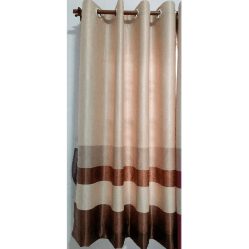 Davinci ผ้าม่านหน้าต่าง ขนาด (150 x 160 ซม.) R3904-7 สีครีม-น้ำตาลเข้ม