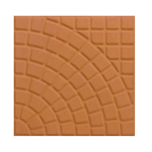 Dura one ซีเมนต์ตกแต่งพื้น ขนาด 40x40x3.5 ลายพัดโบก สีส้ม