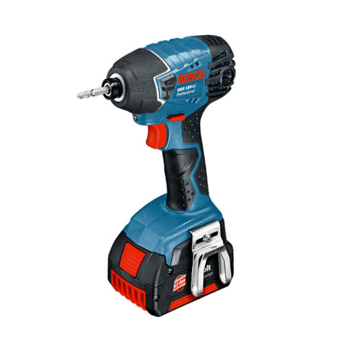 BOSCH สว่านไขควงกระแทก ไร้สาย 2xBatt GDR18V-Li สีน้ำเงิน