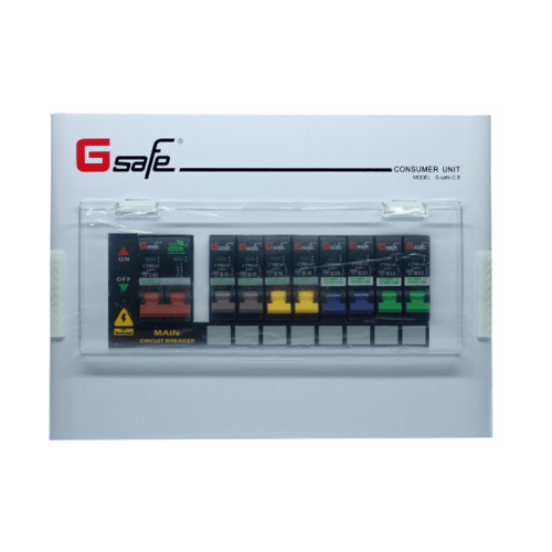 ទូកុងតាក់ចរន្តបែបស្រាប់ G safe-C8/ 8 រន្ធ 63A 