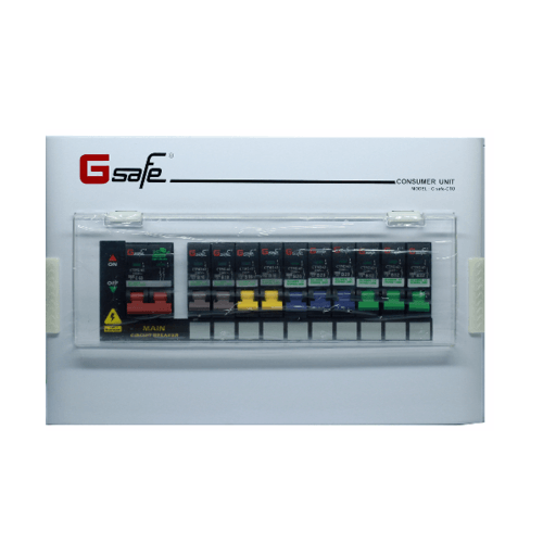 ទូកុងតាក់ចរន្តបែបស្រាប់ G safe-C10/ 10 រន្ធ 63A 