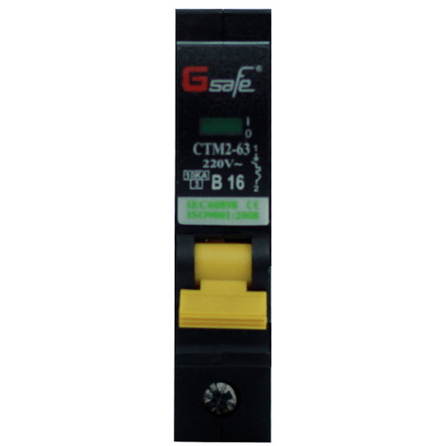 Gsafe CTM2-63c 1P 1P 16A ดำ