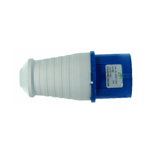 CT ELECTRIC พาวเวอร์ปลั๊ก(ตัวผู้) 2PE(023)32A 220V ขาว-น้ำเงิน