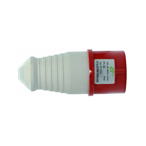 CT ELECTRIC พาวเวอร์ปลั๊ก(ตัวผู้) รุ่น 3P-E(014)16A 380V สีขาว-แดง