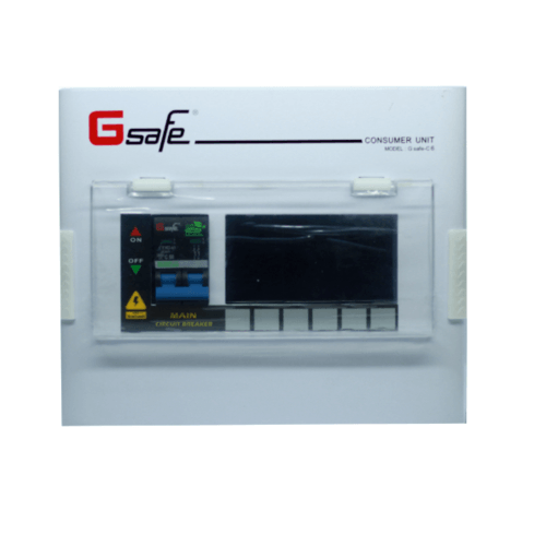 Gsafe ตู้คอนซูเมอร์-เมนเบรกเกอร์ G safe-C6/6ช่อง 50A G safe-C6/6ช่อง 50A สีขาว