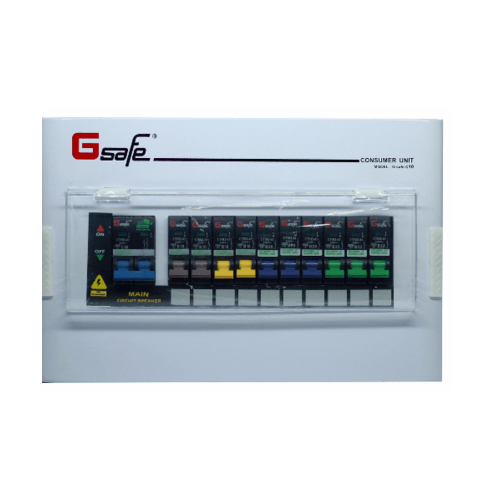 Gsafe ตู้คอนซูเมอร์สำเร็จ G safe-C10/10ช่อง 50A C10 ขาว