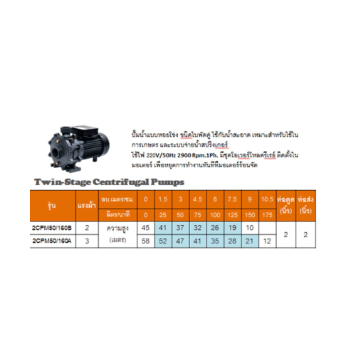 ម៉ាស៊ីនបូមទឹករាងខ្យងហោង POMPA 2Hp បែបស្លាបកង្ហាគូ