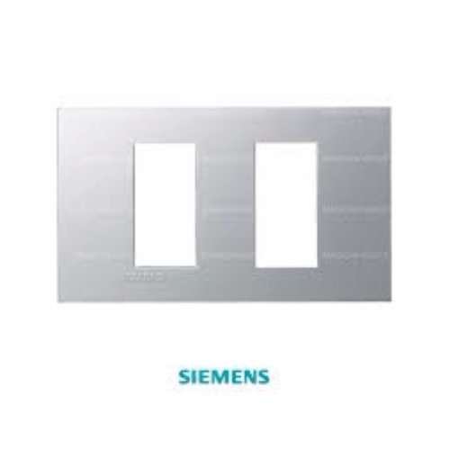 SIEMENS หน้ากาก 2 ช่อง(แยก) DELTA azio 120มม. รุ่น 5TG9 860-6PB02 สีเงิน
