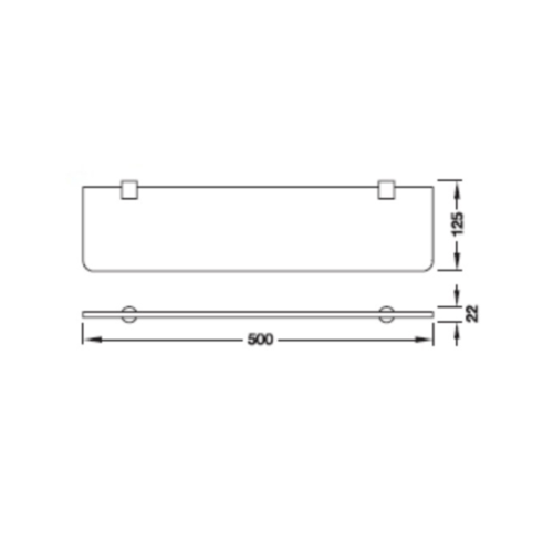 Hafele หิ้งวางของกระจก รุ่น 499.98.003