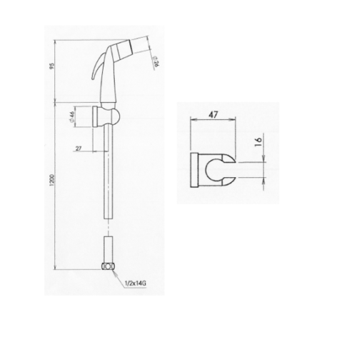 Hafele ชุดสายฉีดชำระ รุ่น 495.95.003   สีขาว