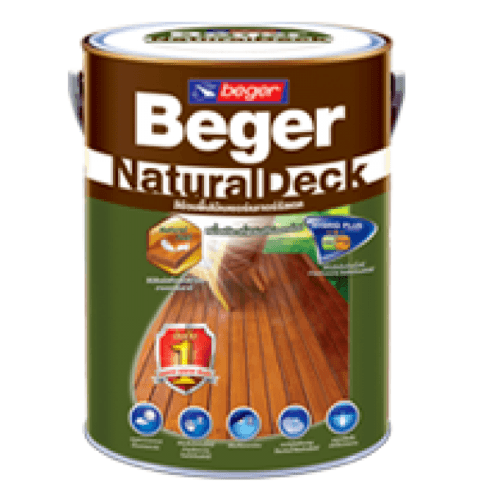 Beger สีย้อมพื้นไม้ เนเจอร์รัลเดค ด้าน X-8100 1กล. สีใส