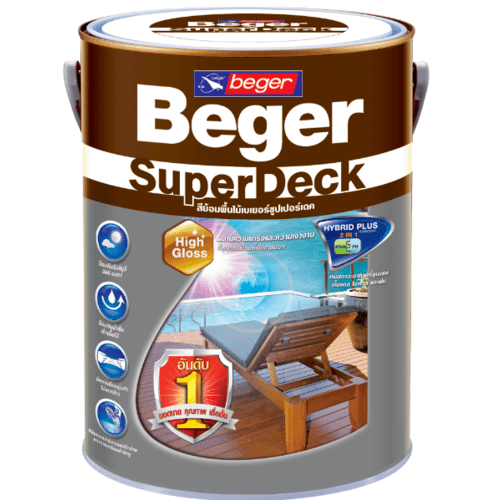 Beger ย้อมพื้นไม้ ซุปเปอร์เดค ชนิดด้าน M-8810 1กล. สีไม้วอลนัท