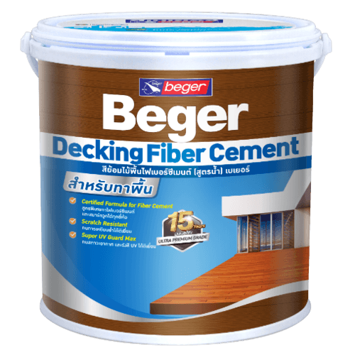 Beger สีย้อมพื้นไม้ ไฟเบอร์ซีเมนต์ #DF-6201-M 1กล. สีไม้มะฮอกกานี