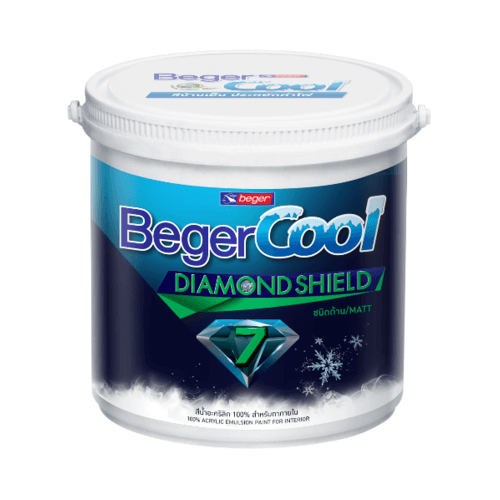 Beger สีน้ำอะครีลิคเบเยอร์คูล ไดมอนด์ชิลด์ 7 ปี ภายใน 3.5ลิตร เบส D
