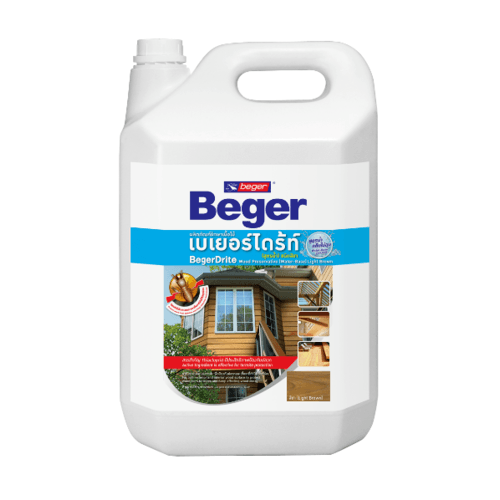 Beger ผลิตภัณฑ์รักษาเนื้อไม้ เบเยอร์ไดร้ท์ ชนิดทา ชนิดทา สูตรน้ำ สีชา 1.5LT.