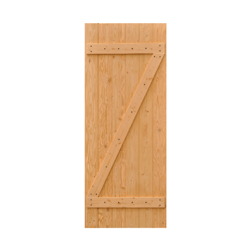D2D ประตูไม้ดักลาสเฟอร์บานทึบทำร่อง ขนาด 75x200cm. Eco Pine -55