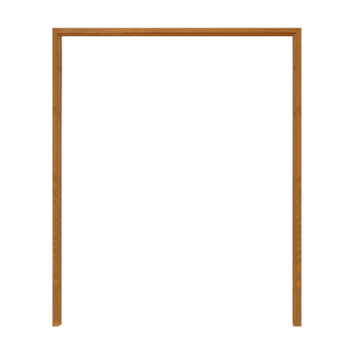 D2D วงกบประตูไม้ดักลาสเฟอร์ ขนาด 192x230cm. Eco FJ COM-2 สีเชสนัท