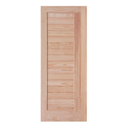 D2D ประตูไม้สนNz บานทึบทำร่อง 100x240cm. D2D-511