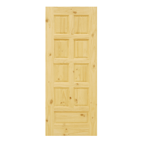 D2D ประตูไม้สนNz บานทึบ 9ลูกฟัก 80x205ซม. Eco Pine-002