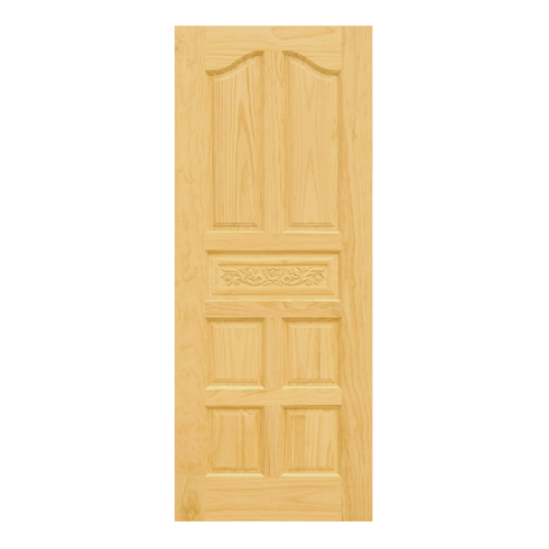 D2D ประตูไม้สนNz บานทึบลูกฟักแกะลาย Eco Pine-010 80x205ซม.