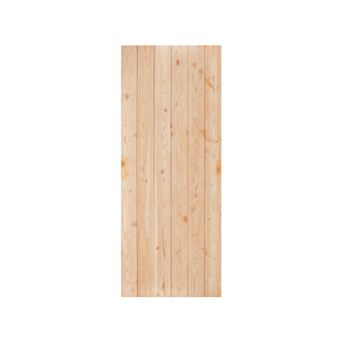 D2D ประตูไม้ดักลาสเฟอร์ บานทีบเซาะร่อง(โรงนา) ขนาด 120x200ซม. Eco Pine-99  
