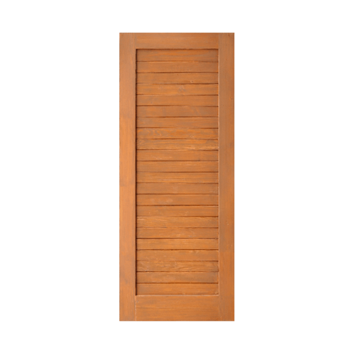 D2D ประตูไม้ดักลาสเฟอร์ บานทึบทำร่อง ขนาด 80x190ซม. Eco Ezero-3 สีเบรินแอช