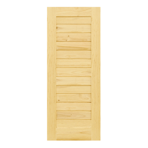D2D ประตูไม้สนNz บานทึบทำร่อง Eco Pine-001 84x200ซม.