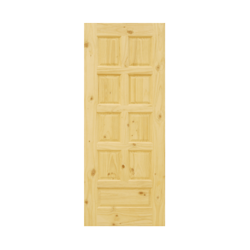 ประตูไม้สนNz บานทึบลูกฟัก Eco Pine-002 80x210cm. D2D