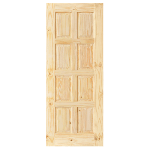 D2D ประตูไม้สนนิวซีแลนด์ บานทึบลูกฟัก (8ฟัก) ขนาด 70x180ซม. Eco Pine-016