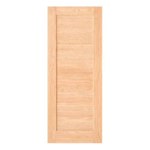 D2D ประตูไม้ดักลาสเฟอร์ บานทีบเซาะร่อง ขนาด 80x220cm. Eco Pine-047
