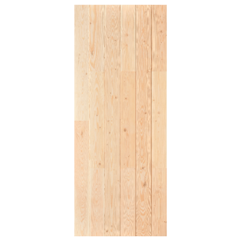 D2D ประตูไม้ดักลาสเฟอร์ บานทึบทำร่อง ขนาด 73.3x196.5cm. Eco Pine-060 ไม้ธรรมชาติ